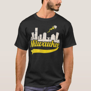 Milwaukee Baseball Zuhause Run City Skyline T-Shirt