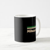 Milwaukee Basketball B-Ball City Wisconsin Retro M Kaffeetasse (VorderseiteRechts)