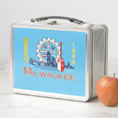 Milwaukee city flag metall brotdose (Beispiel)