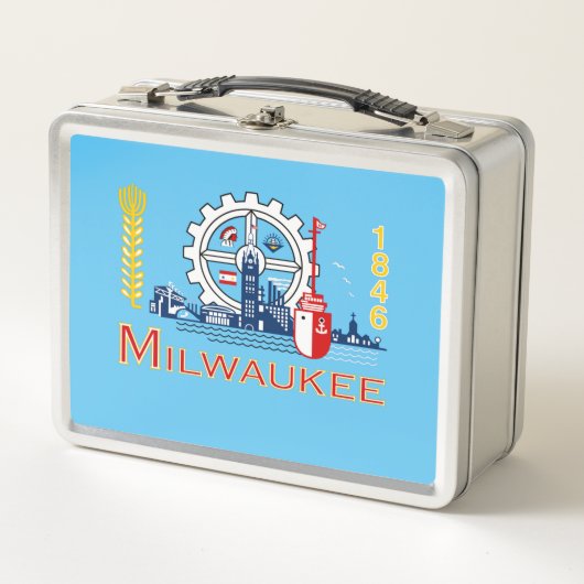 Milwaukee city flag metall brotdose (Vorderseite)