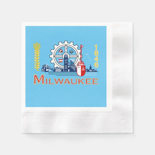 Milwaukee city flag serviette (Vorderseite)