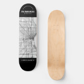 Milwaukee City Map Skateboard (Vorderseite)