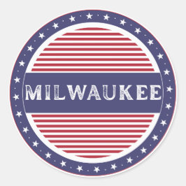 Milwaukee City Pride Emblem – American Identity Runder Aufkleber