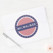 Milwaukee City Pride Emblem – American Identity Runder Aufkleber (Umschlag)