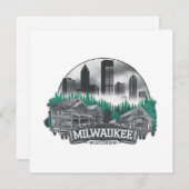 Milwaukee City Wisconsin USA Einladung (Vorne/Hinten)