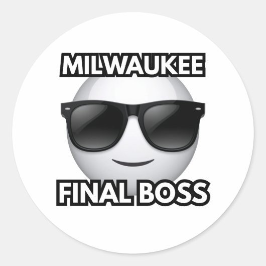 Milwaukee Endgegner Cool Emoji Sticker (Vorderseite)