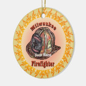 Milwaukee Feuerwehrschmuck Keramik Ornament (Links)