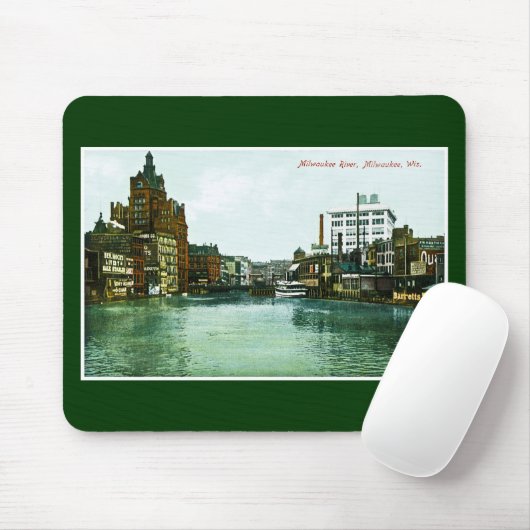 Milwaukee-Fluss, Milwaukee, Wisconsin Mousepad (Mit Mouse)