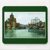 Milwaukee-Fluss, Milwaukee, Wisconsin Mousepad (Vorne)