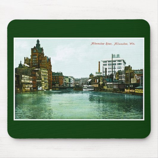 Milwaukee-Fluss, Milwaukee, Wisconsin Mousepad (Vorne)