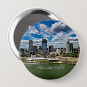 Milwaukee, Foto von Wisconsin City, Button (Vorne & Hinten)