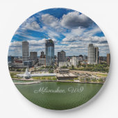 Milwaukee, Foto von Wisconsin City, Pappteller (Vorderseite)
