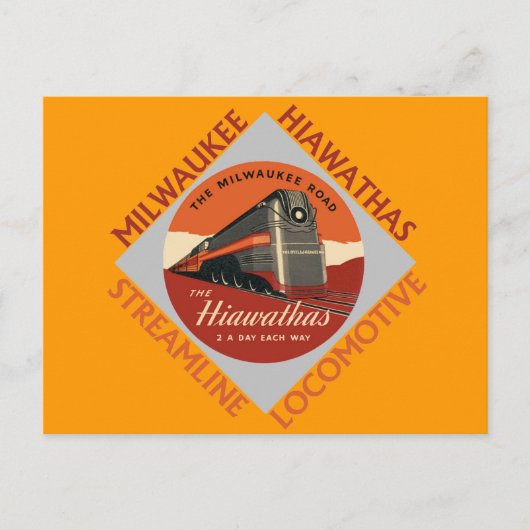 Milwaukee Hiawatha Railway Postkarte (Vorderseite)