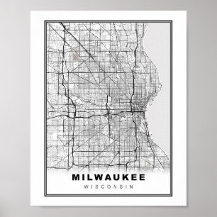 Milwaukee Karte Poster