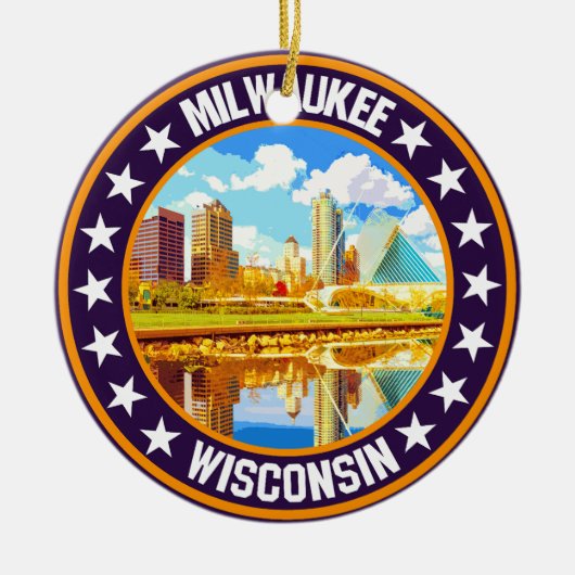 Milwaukee Keramik Ornament (Vorne)