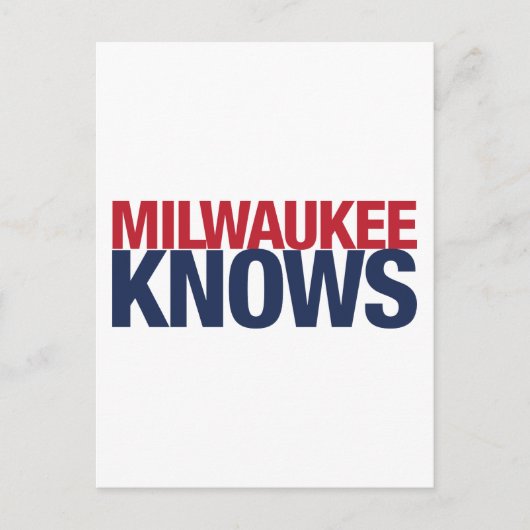 Milwaukee Knows Postkarte (Vorderseite)