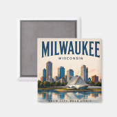 Milwaukee Lakefront-Erbe Magnet (Vorderseite/Rückseite)