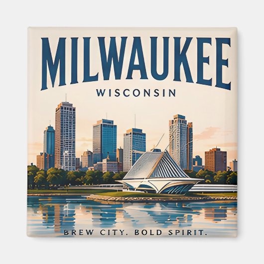 Milwaukee Lakefront-Erbe Magnet (Vorne)