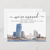 Milwaukee Moving Announction Postcard Ankündigungspostkarte (Vorne/Hinten)