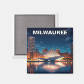 Milwaukee Museum of Art Travel at Night Magnet (Vorderseite/Rückseite)