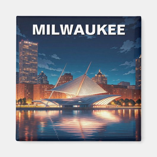 Milwaukee Museum of Art Travel at Night Magnet (Vorne)