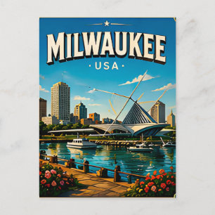 Milwaukee Museum Reiseandenken Postkarte