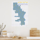 Milwaukee Neighbhood Typografy Map Poster (Küche)