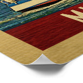 Milwaukee Poster Sailboat Vintage Travel Wisconsin (Ecke)