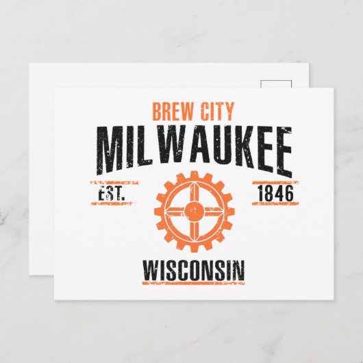Milwaukee Postkarte (Vorne/Hinten)