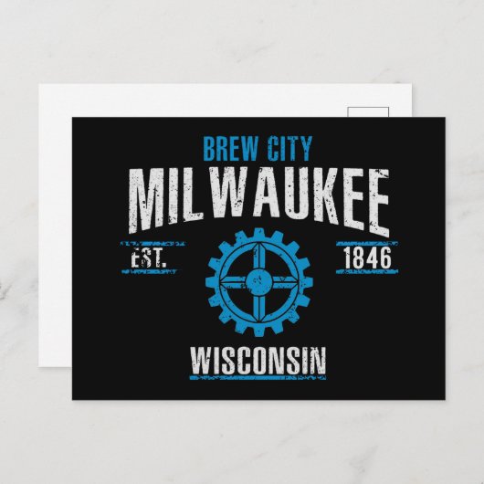 Milwaukee Postkarte (Vorne/Hinten)