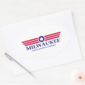 Milwaukee Pride Ovaler Aufkleber (Umschlag)