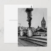 Milwaukee Railroad Milwaukee Bahnhof Postkarte (Vorne/Hinten)