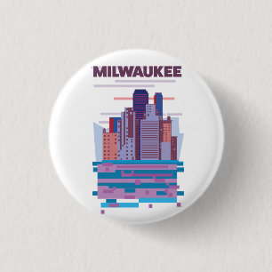 Milwaukee Reiseplakat Button