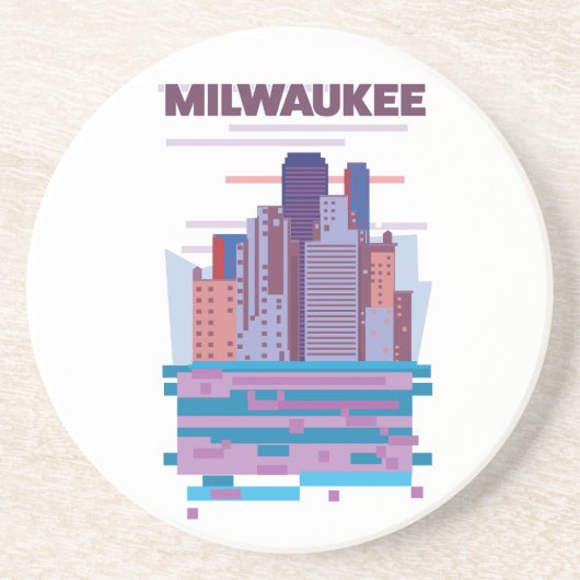 Milwaukee Reiseplakat Getränkeuntersetzer (Vorne)