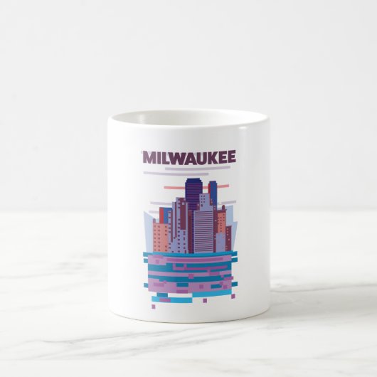 Milwaukee Reiseplakat Kaffeetasse (Mittel)