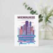 Milwaukee Reiseposter Ankündigungspostkarte (Stehend Vorderseite)