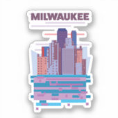 Milwaukee Reiseposter Aufkleber (Vorderseite)