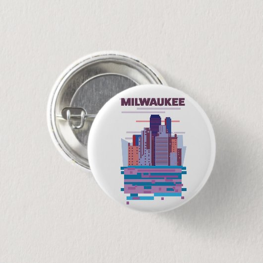 Milwaukee Reiseposter Button (Vorne & Hinten)