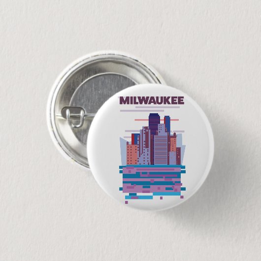 Milwaukee Reiseposter Button (Vorne & Hinten)