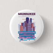 Milwaukee Reiseposter Button (Vorderseite)