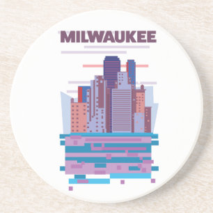 Milwaukee Reiseposter Getränkeuntersetzer
