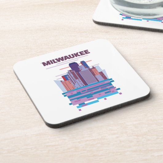 Milwaukee Reiseposter Getränkeuntersetzer (Linke Seite)