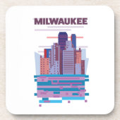 Milwaukee Reiseposter Getränkeuntersetzer (Vorderseite)