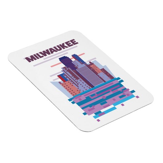 Milwaukee Reiseposter Magnet (Rechte Seite)
