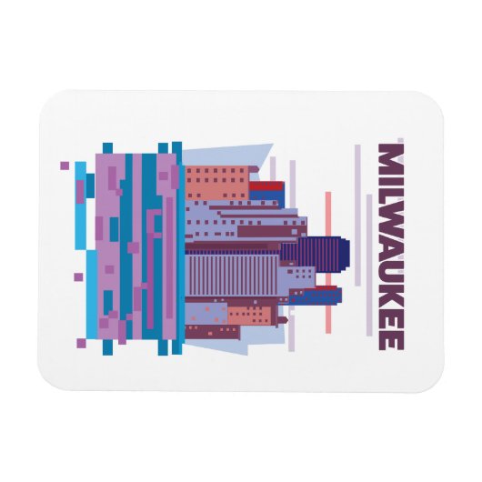 Milwaukee Reiseposter Magnet (Horizontal)