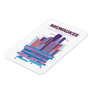 Milwaukee Reiseposter Magnet