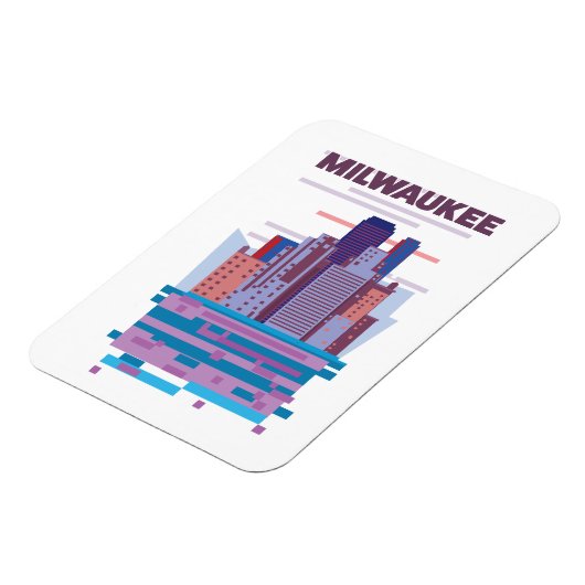 Milwaukee Reiseposter Magnet (Linke Seite)