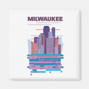 Milwaukee Reiseposter Magnet