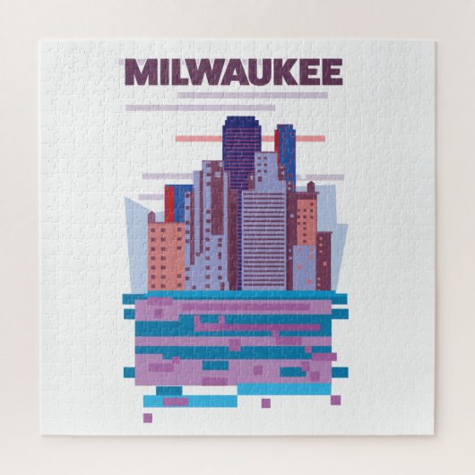 Milwaukee Reiseposter Puzzle (Vertikal)