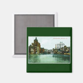 Milwaukee River, Milwaukee, Wisconsin Magnet (Vorderseite/Rückseite)